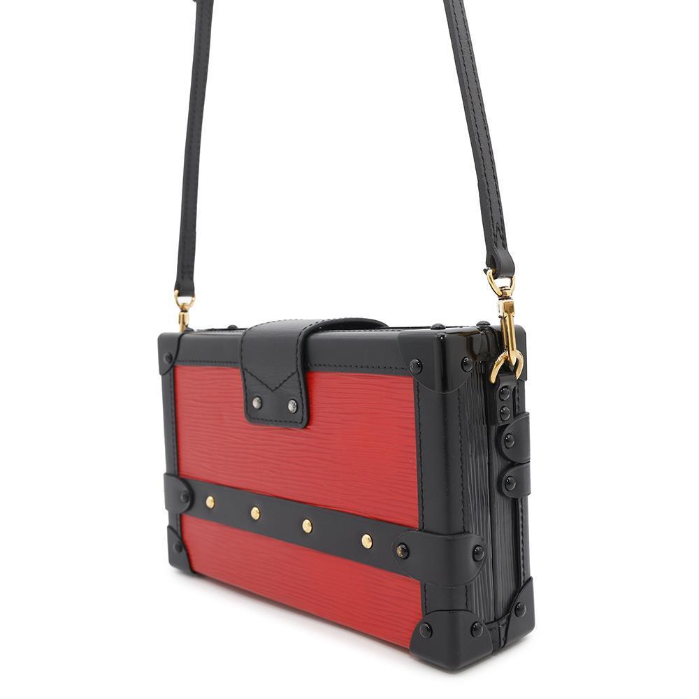 LOUIS VUITTON Petite Malle Coquelicot/NoirM54651 Epi Leather