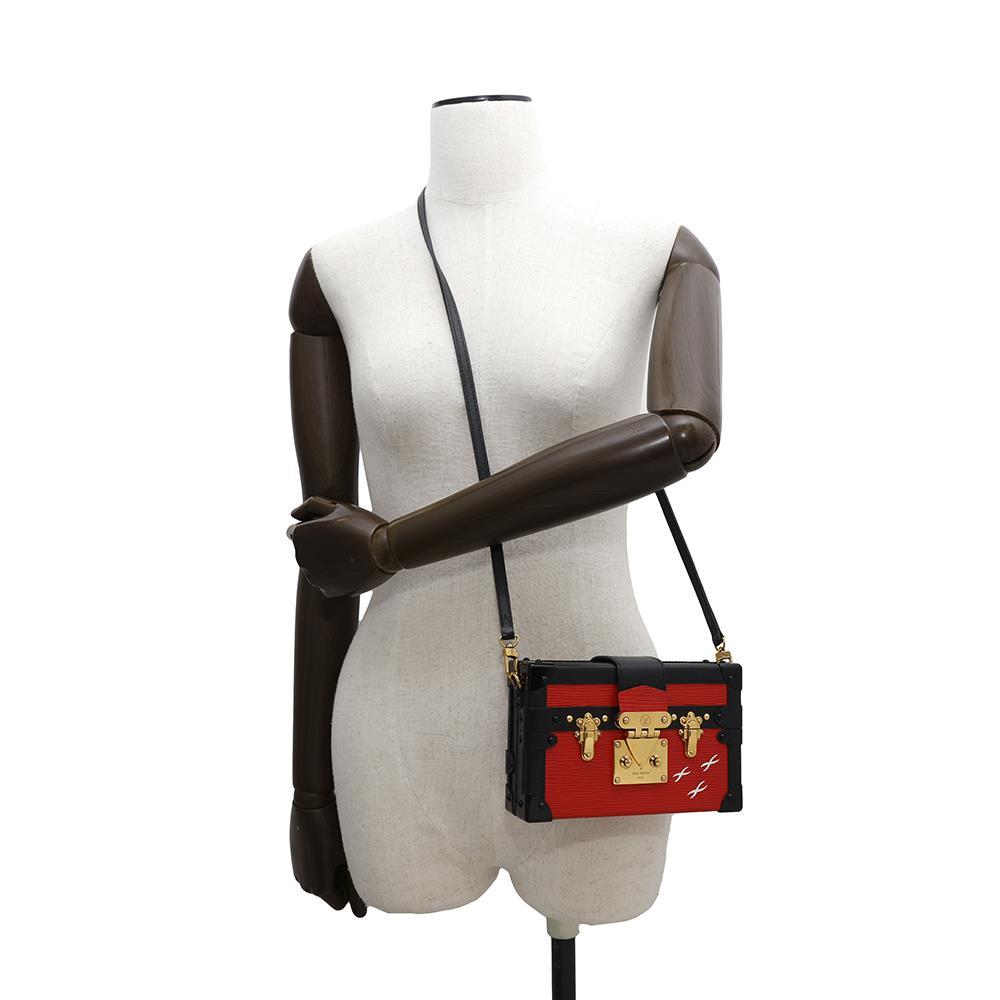 LOUIS VUITTON Petite Malle Coquelicot/NoirM54651 Epi Leather