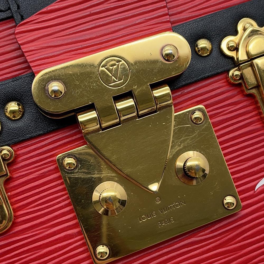 LOUIS VUITTON Petite Malle Coquelicot/NoirM54651 Epi Leather