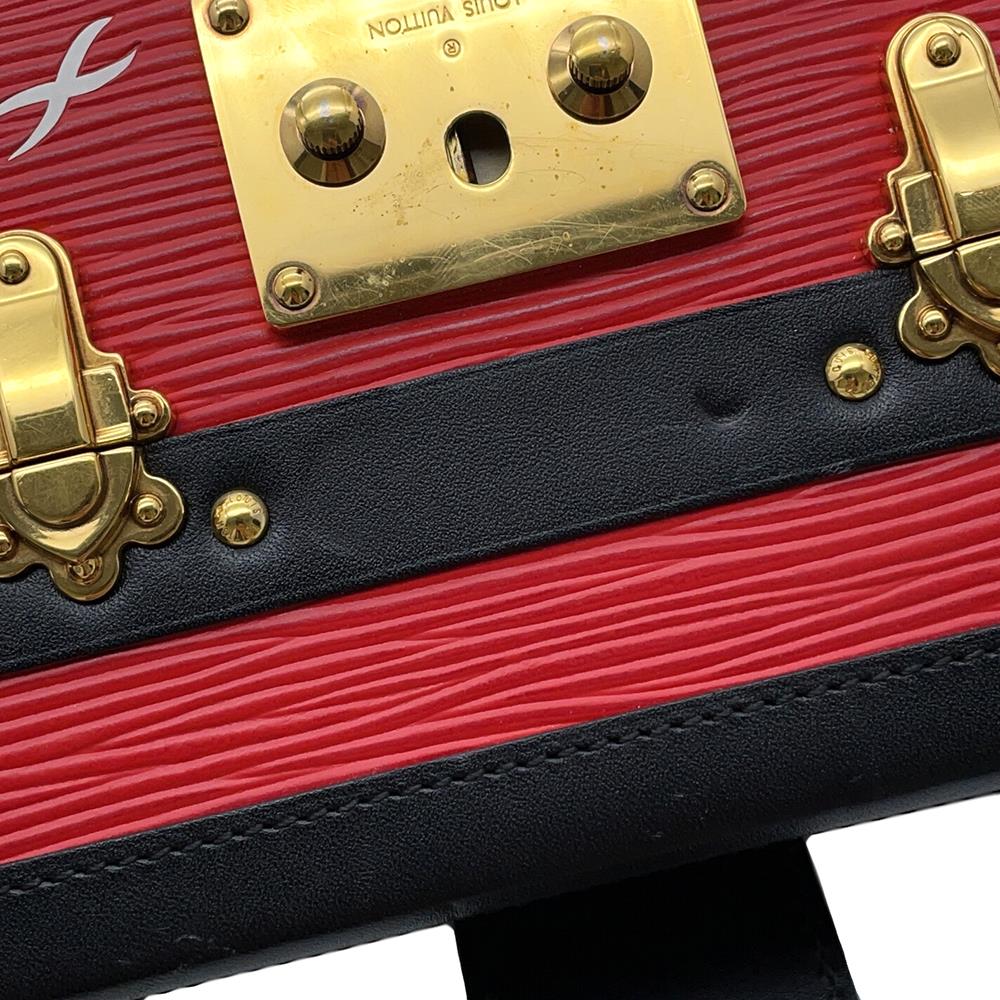 LOUIS VUITTON Petite Malle Coquelicot/NoirM54651 Epi Leather
