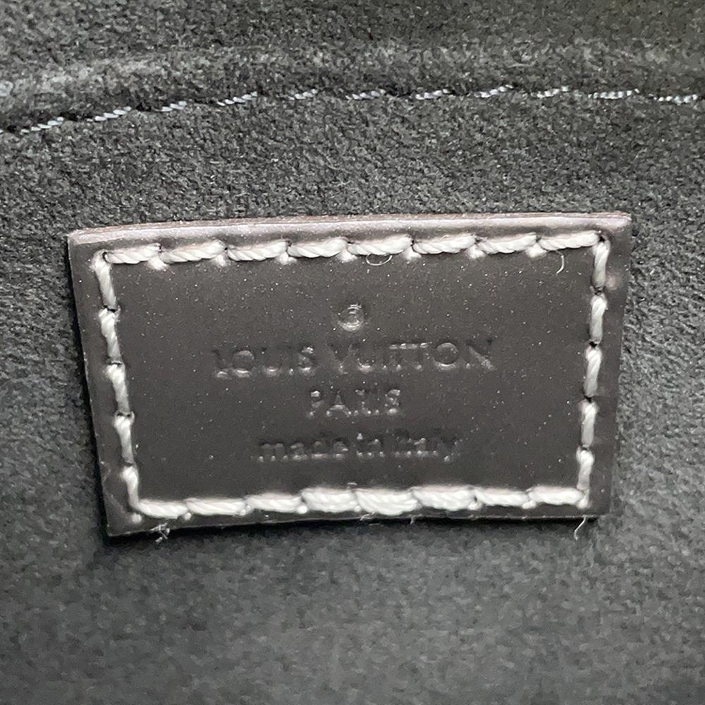 LOUIS VUITTON Petit Sac Plat MetalicTaupe GreyM90564 Monogram Vernis Leather