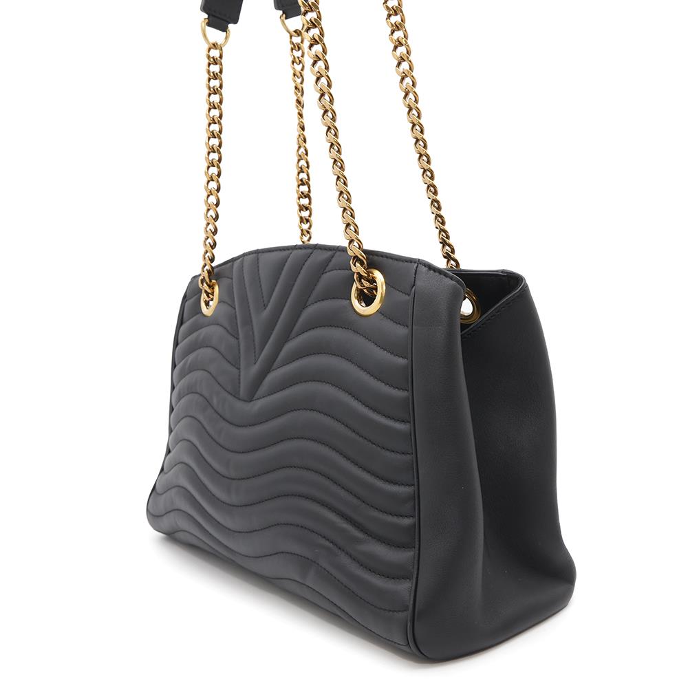 LOUIS VUITTON New Wave Chain Tote NoirM51496 Calf Leather
