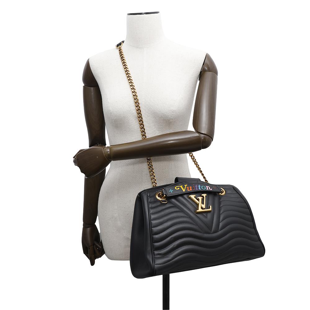 LOUIS VUITTON New Wave Chain Tote NoirM51496 Calf Leather