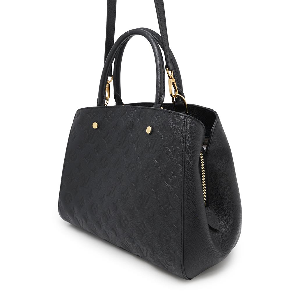 LOUIS VUITTON Montaigne NoirM41048 Monogram Empreinte Leather Size MM