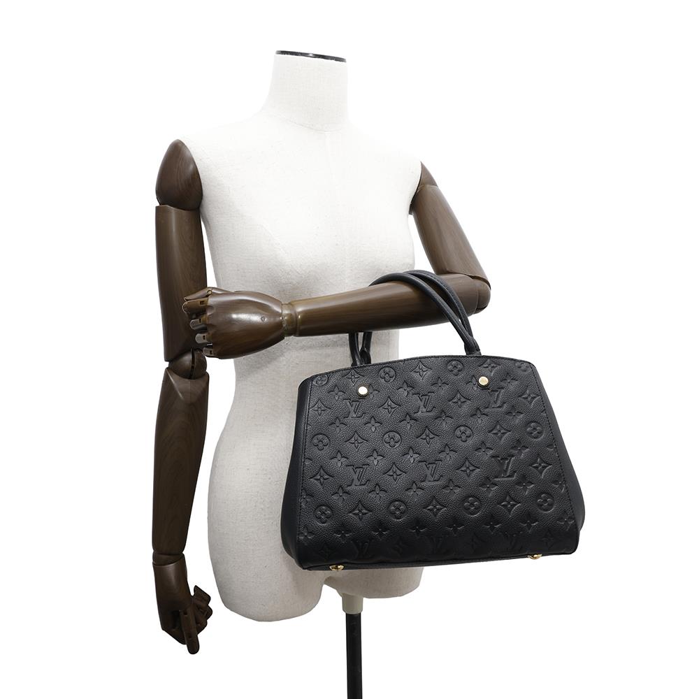 LOUIS VUITTON Montaigne NoirM41048 Monogram Empreinte Leather Size MM