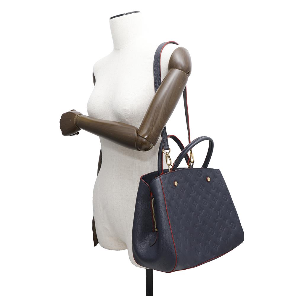 LOUIS VUITTON Montaigne Marine RougeM42746 Monogram Empreinte Leather Size MM