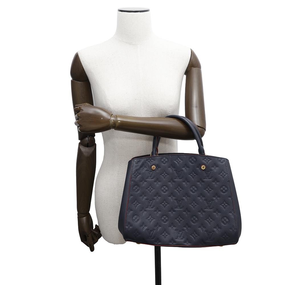 LOUIS VUITTON Montaigne Marine RougeM42746 Monogram Empreinte Leather Size MM