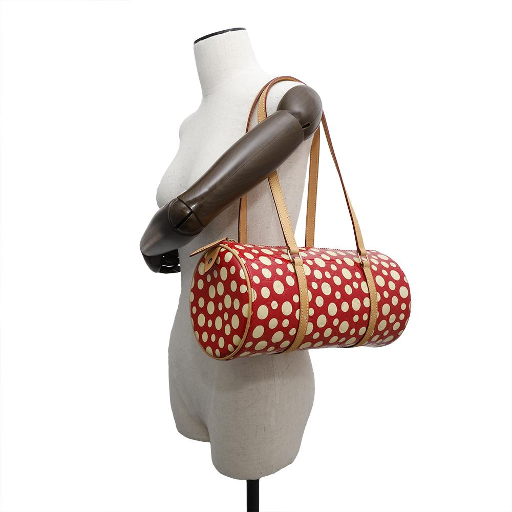 LOUIS VUITTON Papillon RougeM91425 Monogram Vernis Leather Dot Infinity