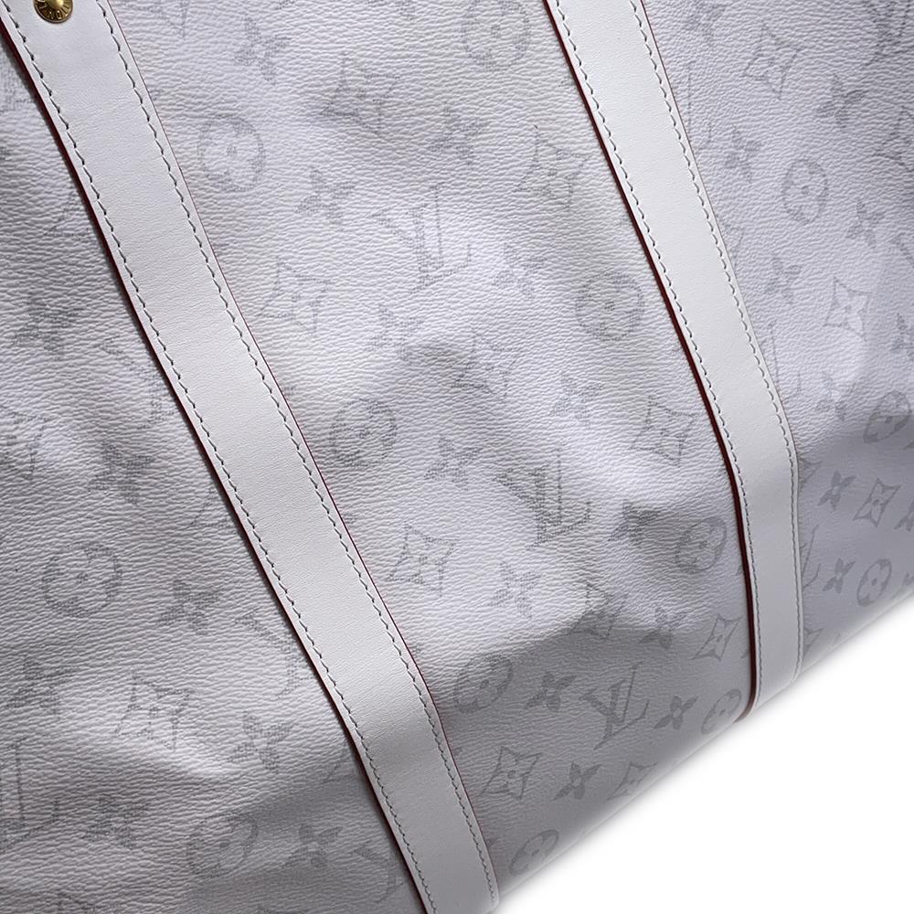 LOUIS VUITTON Keepall Bandouliere WhiteM45586 Monogram LVxNBA Size 55
