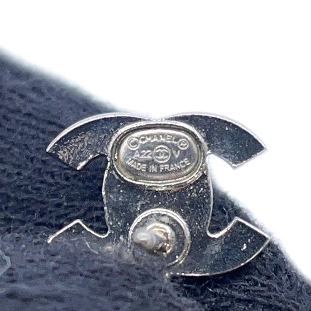 CHANEL CC Logo Faux Pearl Earrings SilverA36138 Metal