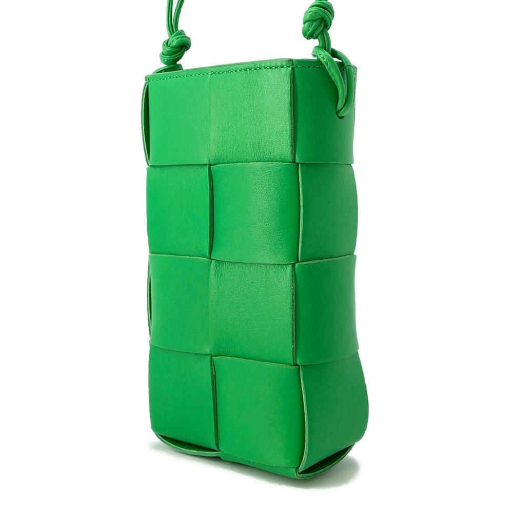 Bottega Veneta Maxi INTRECCIATO Cassette Phone Pouch Parakeet730541 Calf Leather