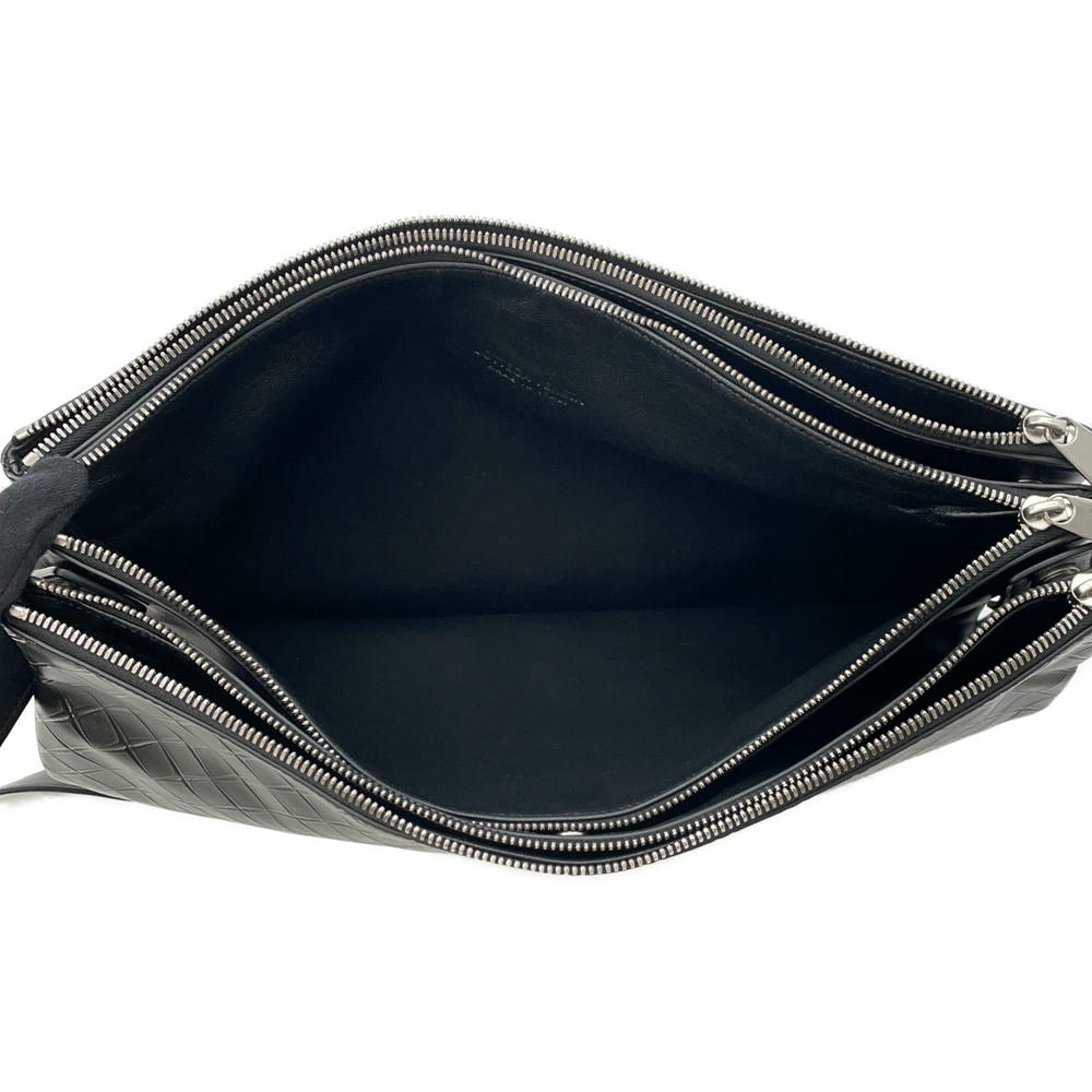Bottega Veneta INTRECCIATO messenger bag Black620537 Leather