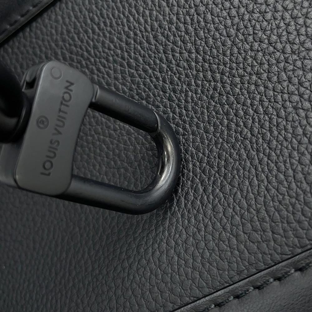 LOUIS VUITTON City・Keepall NoirM57417 Grain Leather Damier - Distorted