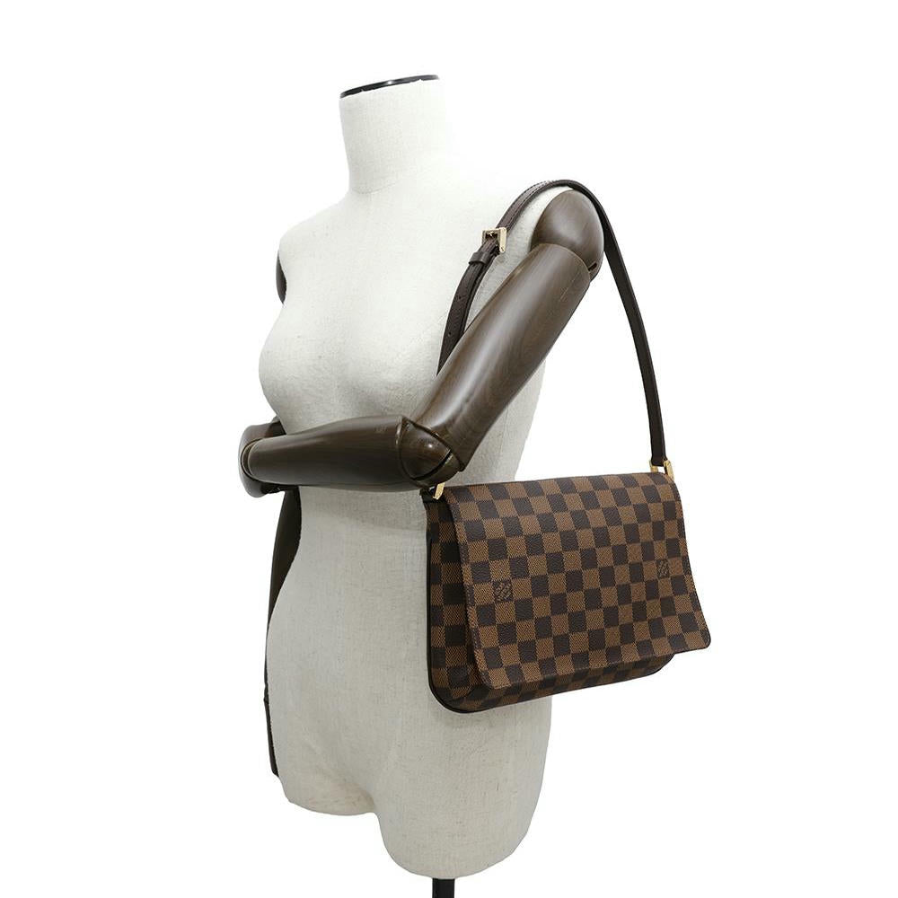 LOUIS VUITTON Musette Tango Short Shoulder OrangeN51255 Damier Ebene Canvas Size short