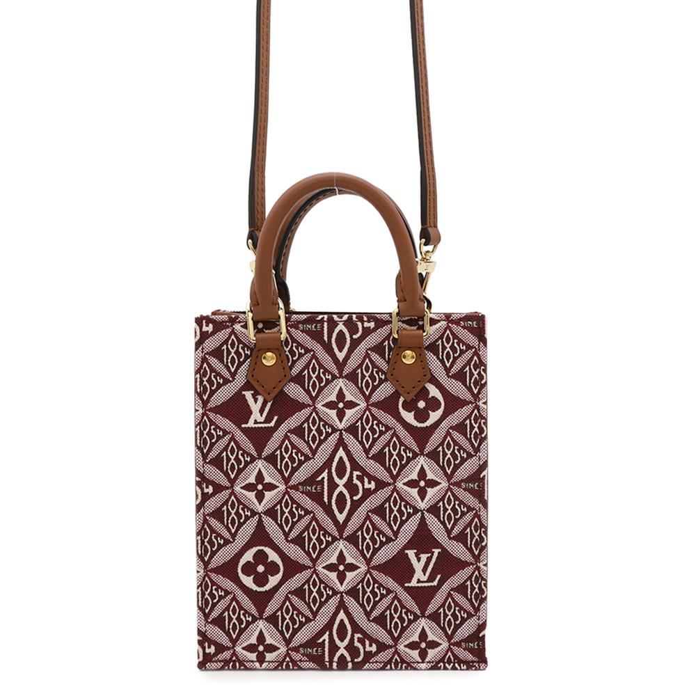 LOUIS VUITTON Petit Sac Plat BordeauxM69846 Monogram・Jacquard SINCE 1854