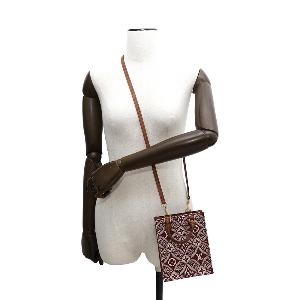 LOUIS VUITTON Petit Sac Plat BordeauxM69846 Monogram・Jacquard SINCE 1854
