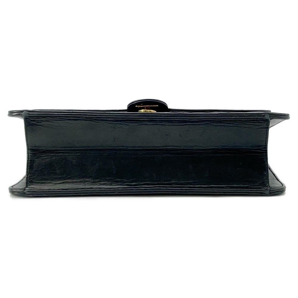 CHANEL Matelasse Push Lock ChainShoulder Bag Black Lambskin