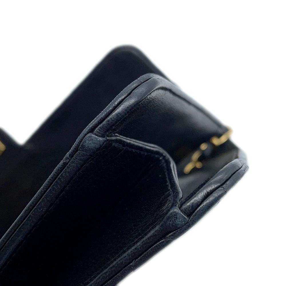 CHANEL Matelasse Push Lock ChainShoulder Bag Black Lambskin