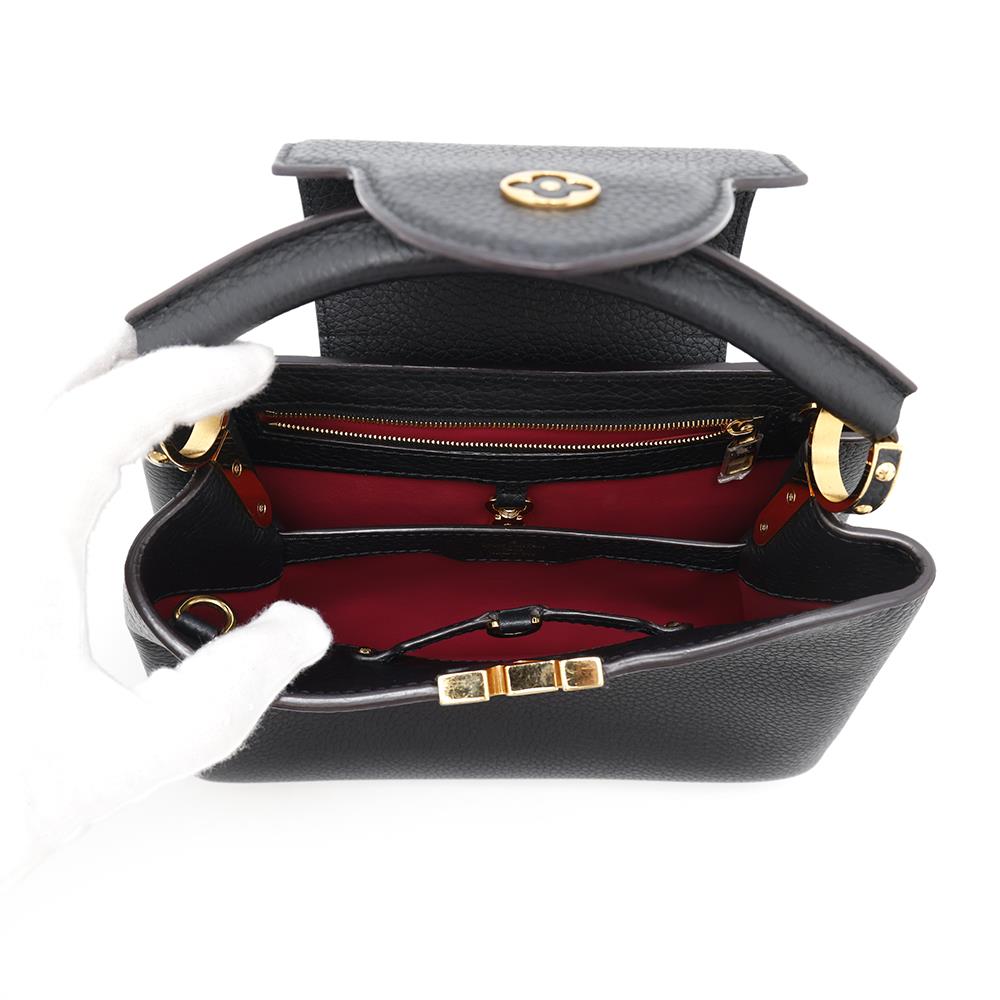 LOUIS VUITTON Capucines NoirM94755 Taurillon Leather Size BB