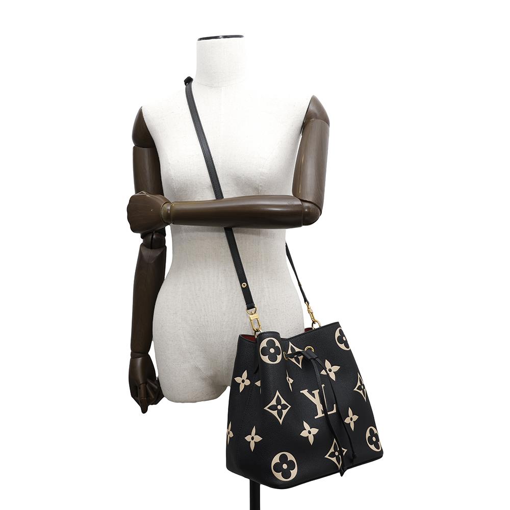 LOUIS VUITTON Neonoe Noir/BeigeM45497 Bicolor Monogram Empreinte Leather Size MM