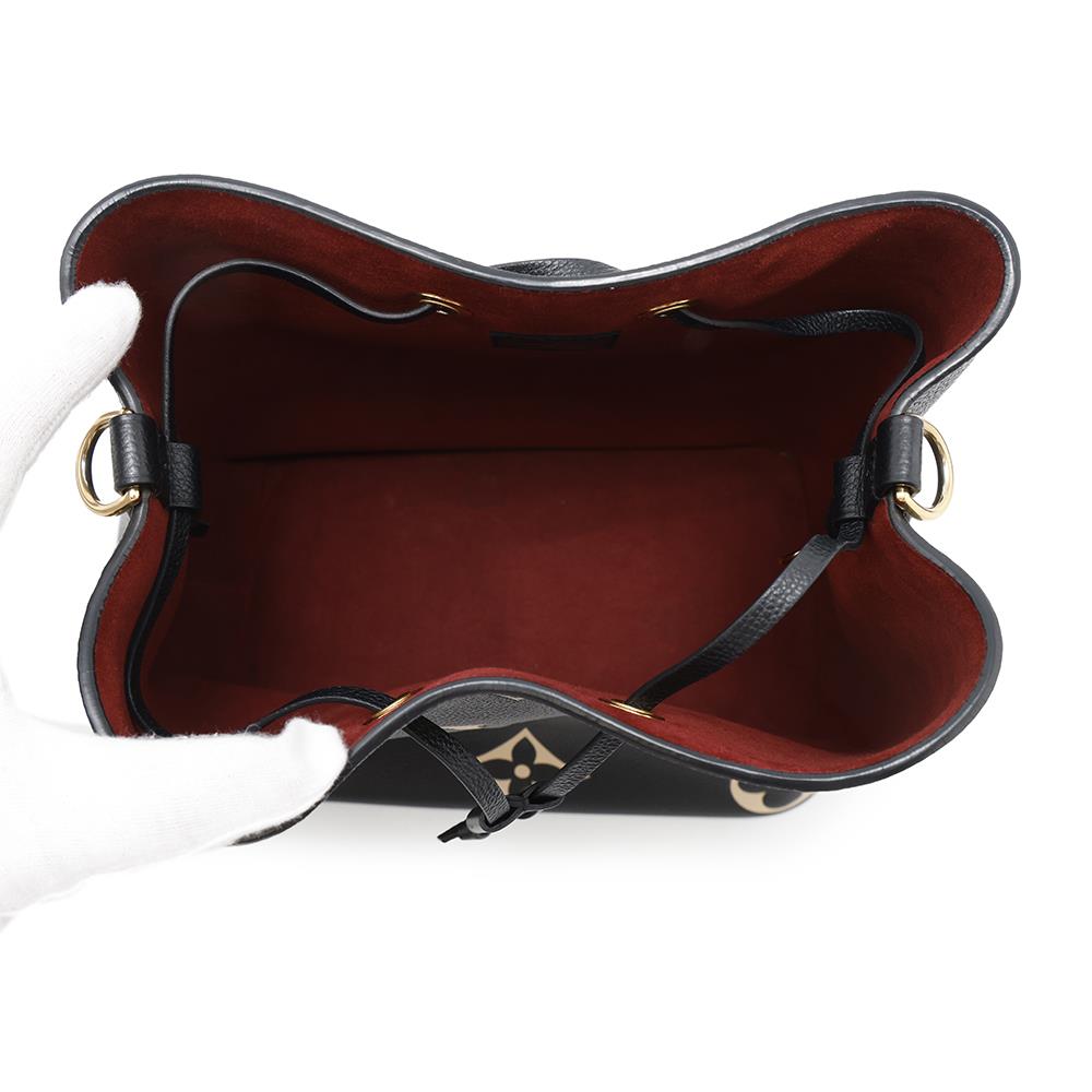 LOUIS VUITTON Neonoe Noir/BeigeM45497 Bicolor Monogram Empreinte Leather Size MM