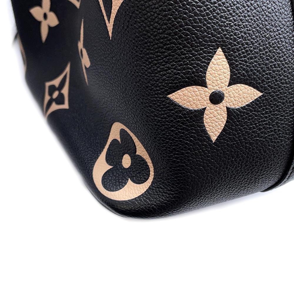 LOUIS VUITTON Neonoe Noir/BeigeM45497 Bicolor Monogram Empreinte Leather Size MM