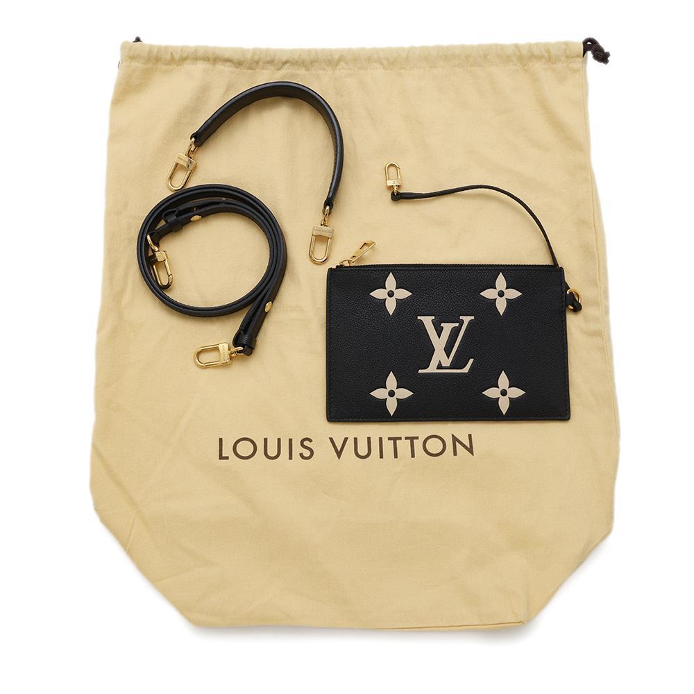 LOUIS VUITTON Neonoe Noir/BeigeM45497 Bicolor Monogram Empreinte Leather Size MM