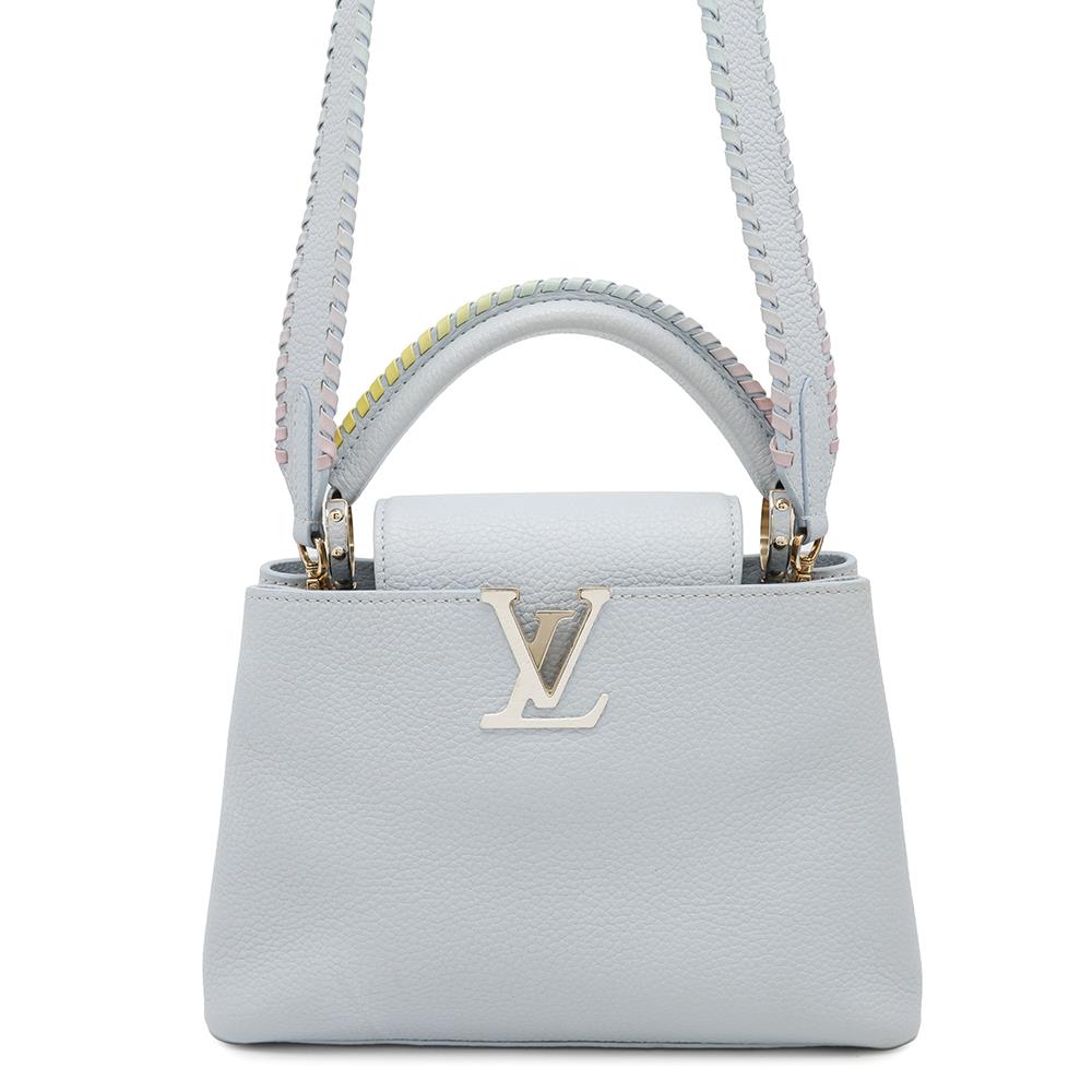 LOUIS VUITTON Capucines Light Blue Taurillon Leather Size BB