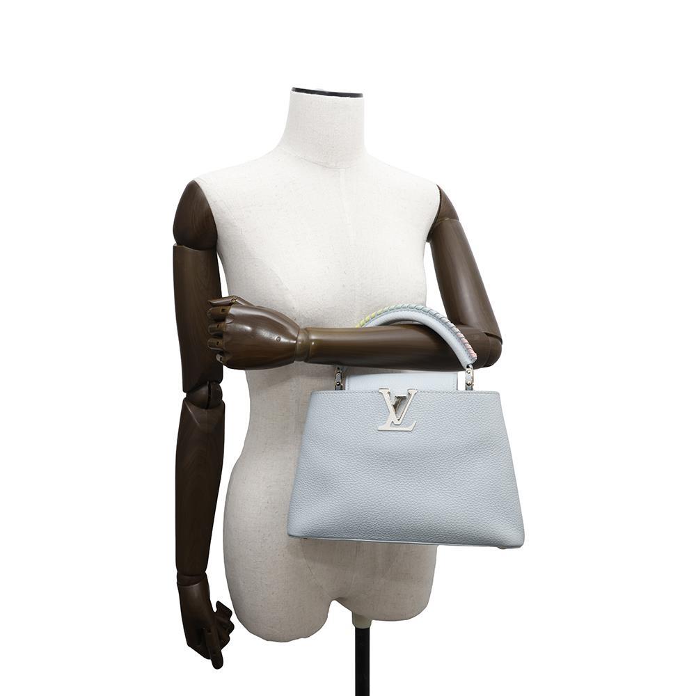 LOUIS VUITTON Capucines Light Blue Taurillon Leather Size BB