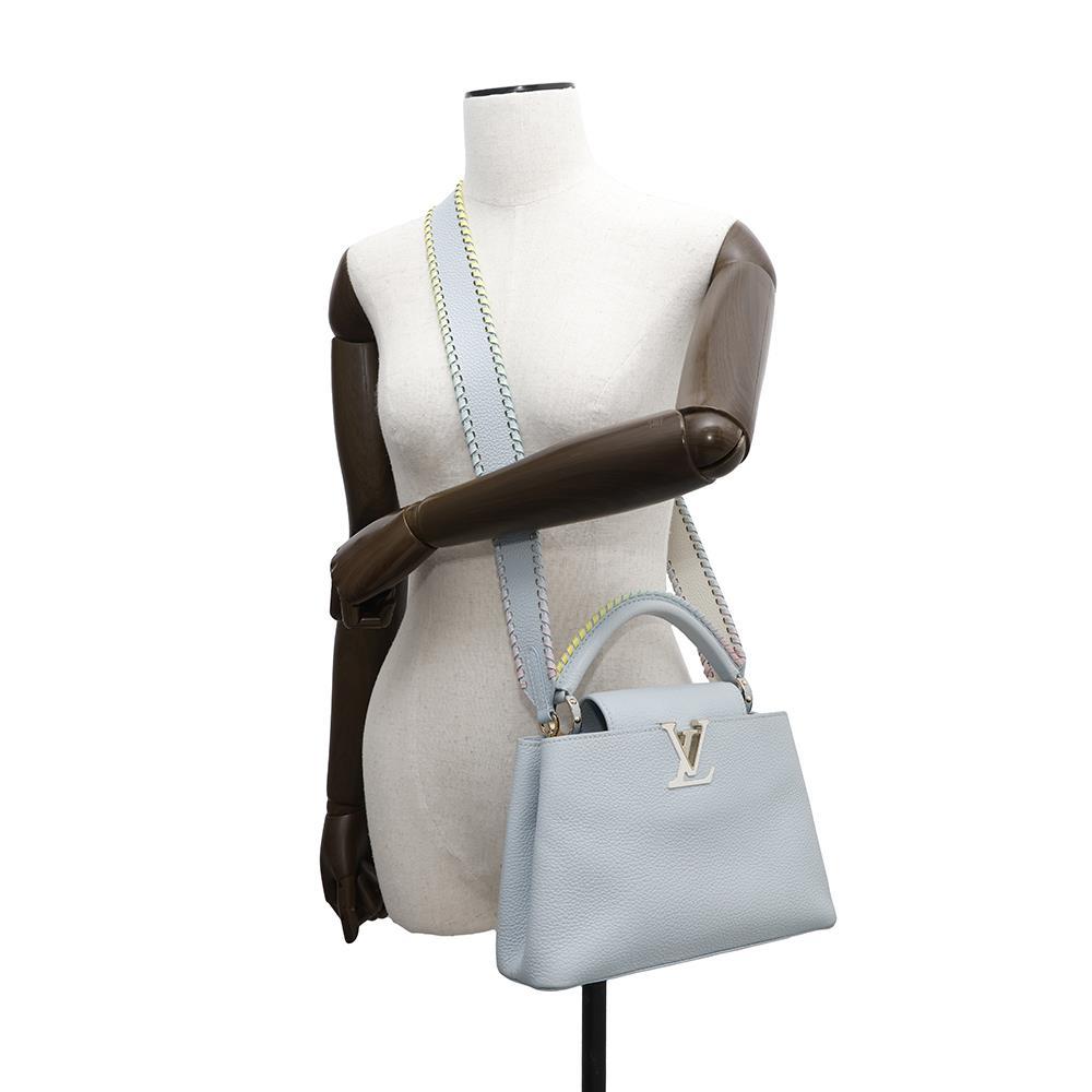 LOUIS VUITTON Capucines Light Blue Taurillon Leather Size BB
