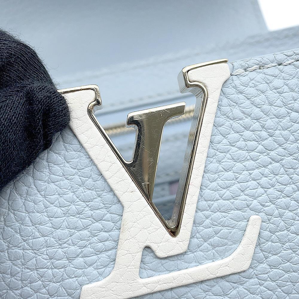 LOUIS VUITTON Capucines Light Blue Taurillon Leather Size BB