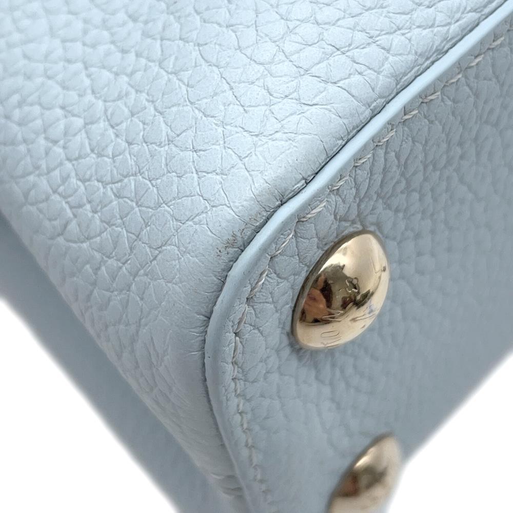 LOUIS VUITTON Capucines Light Blue Taurillon Leather Size BB