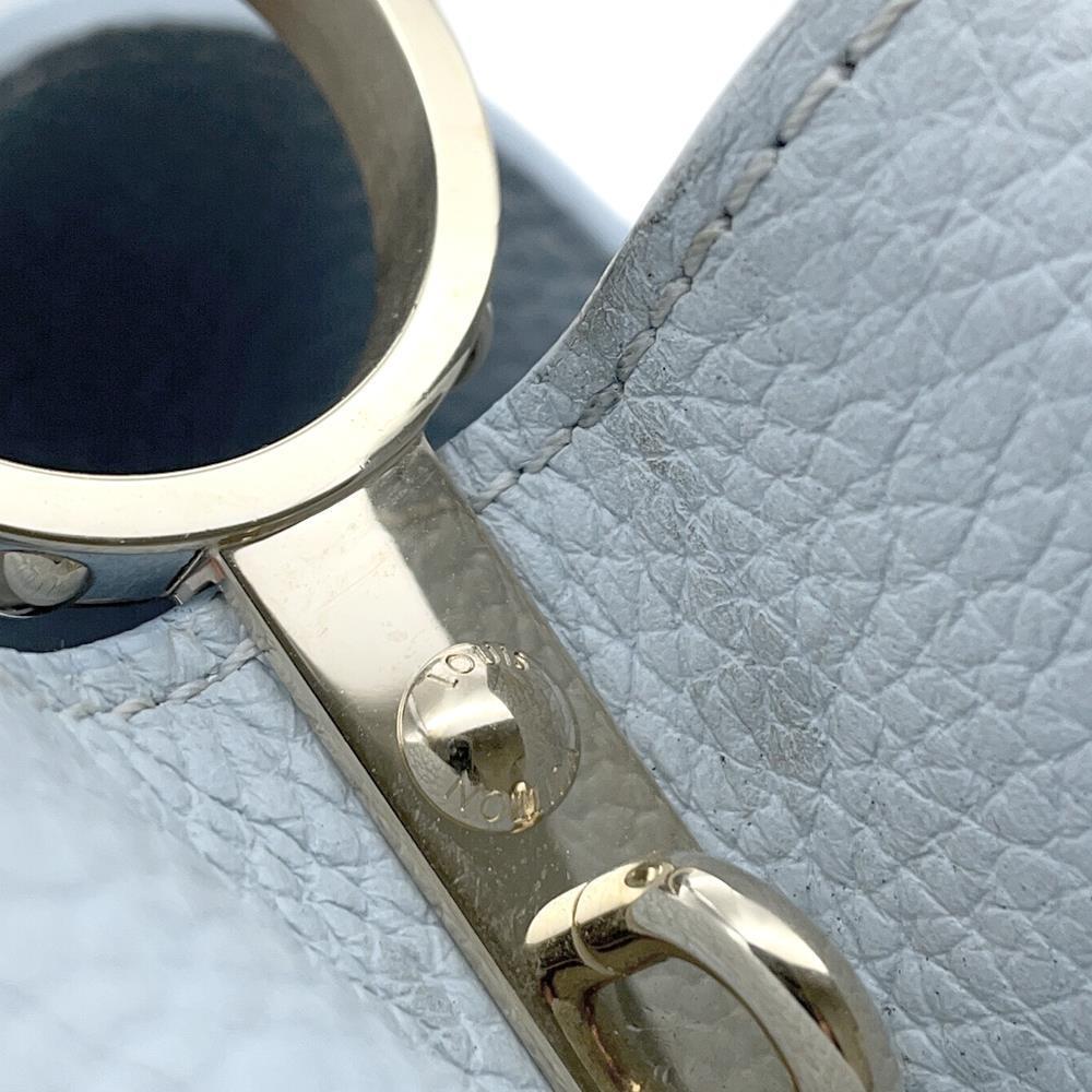 LOUIS VUITTON Capucines Light Blue Taurillon Leather Size BB