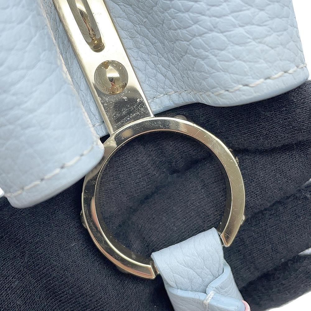 LOUIS VUITTON Capucines Light Blue Taurillon Leather Size BB