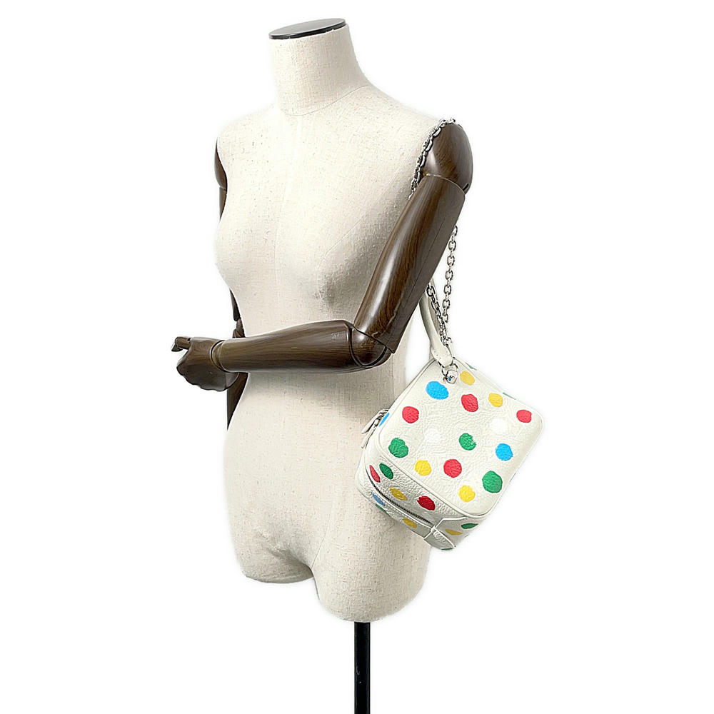 LOUIS VUITTON Square Bag LVxYK White/Multicolor Monogram Empreinte Leather