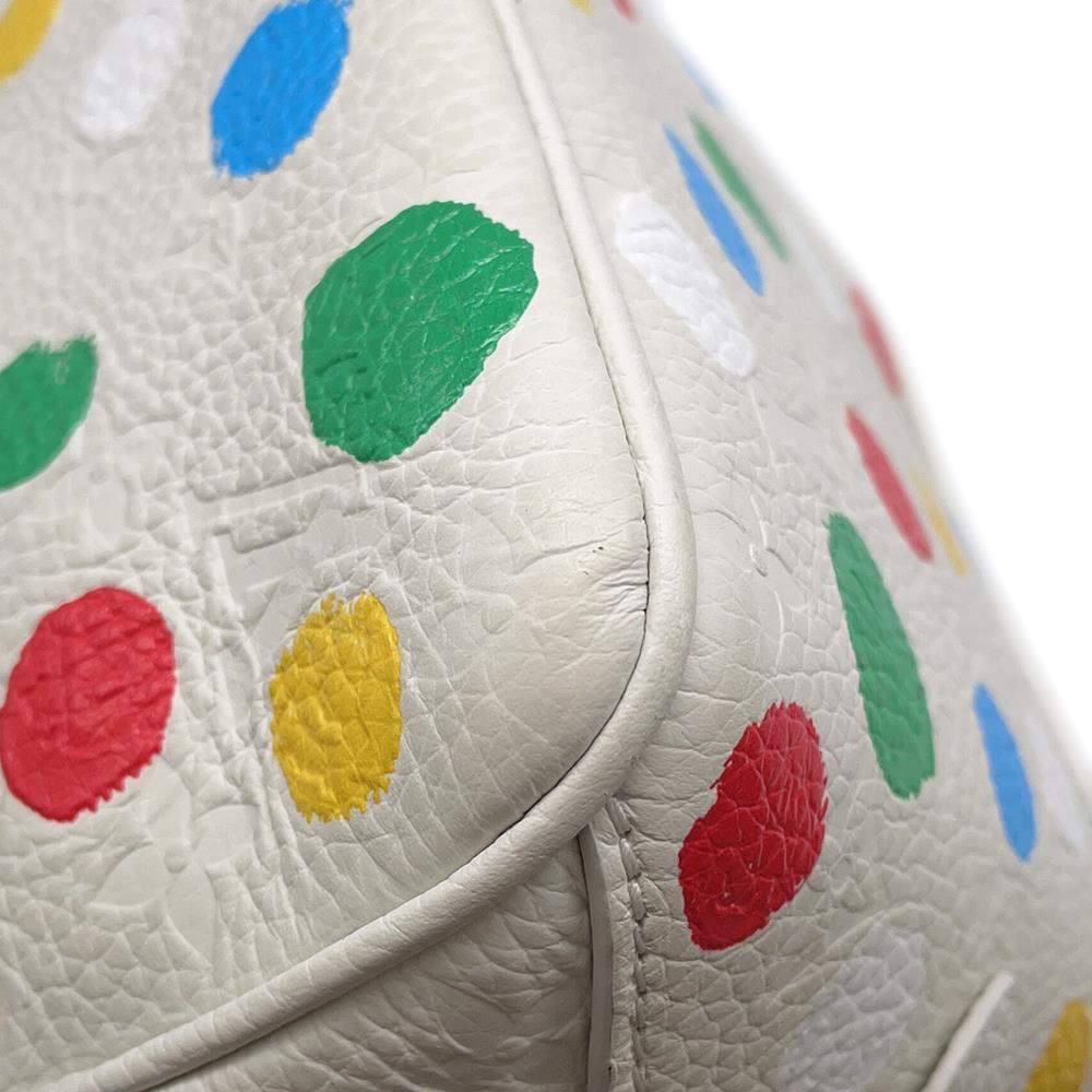 LOUIS VUITTON Square Bag LVxYK White/Multicolor Monogram Empreinte Leather