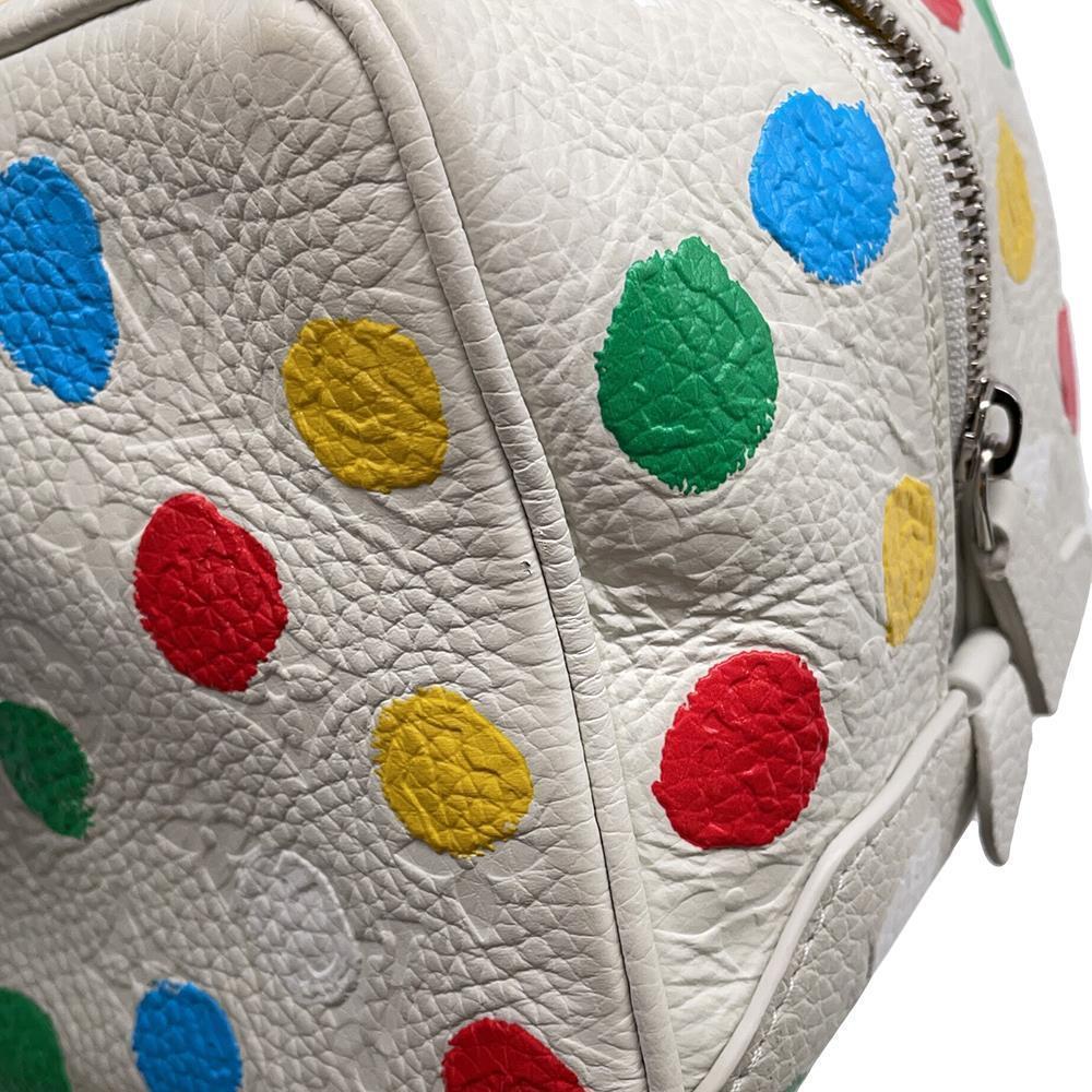 LOUIS VUITTON Square Bag LVxYK White/Multicolor Monogram Empreinte Leather