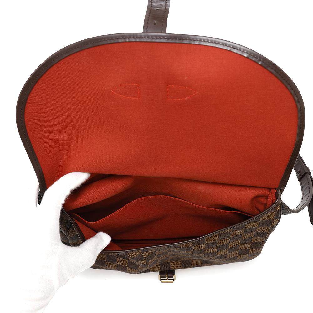 LOUIS VUITTON Saumur SPO RedN48081 Damier Ebene Canvas Size 30