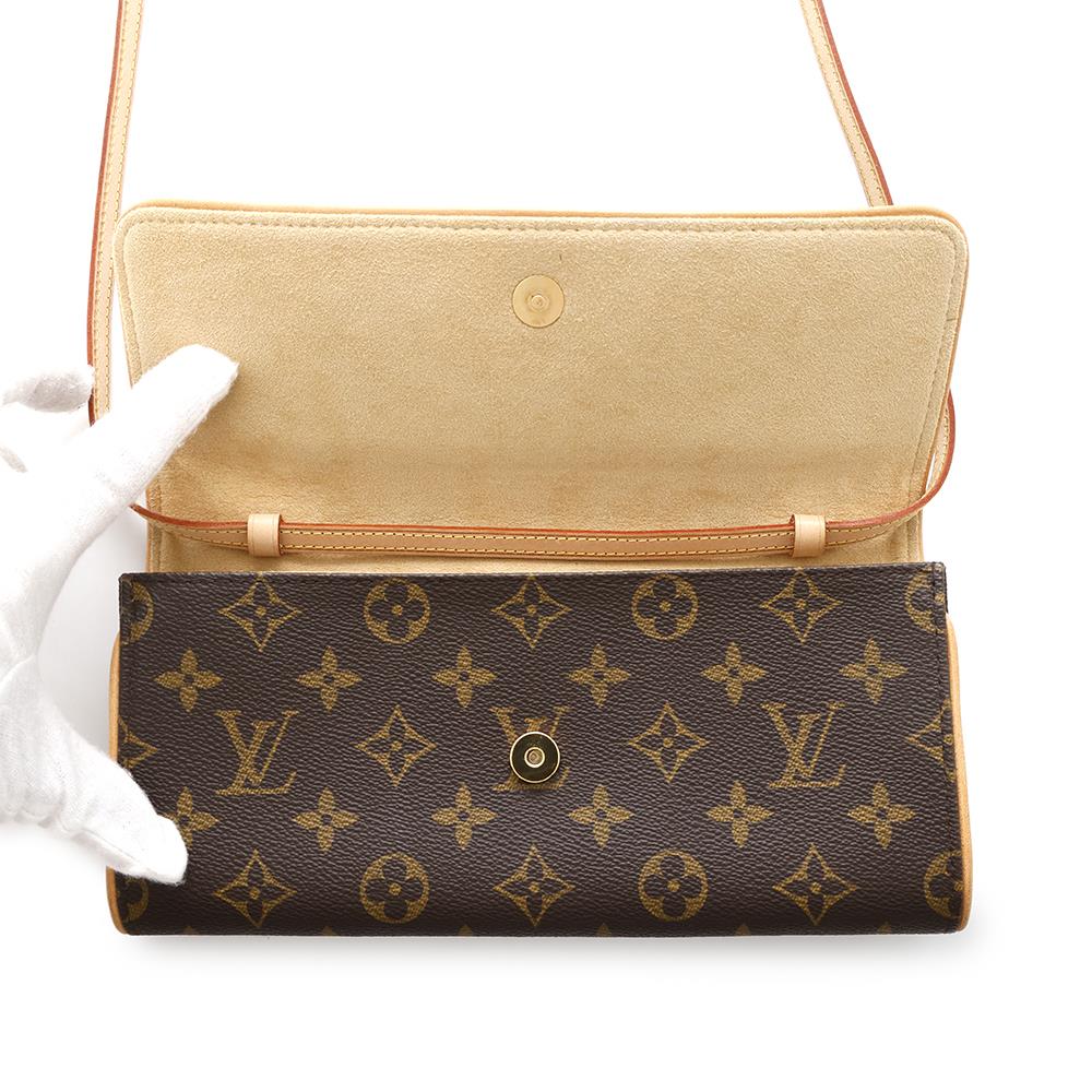 LOUIS VUITTON Pochette Twin BeigeM51852 Monogram Size GM