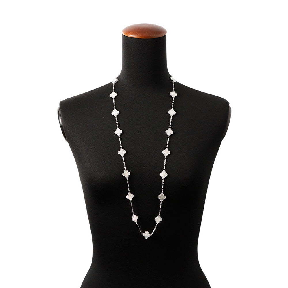 Van Cleef & Arpels Vintage Alhambra long necklace 20 motifsVCARF48800 18K White Gold