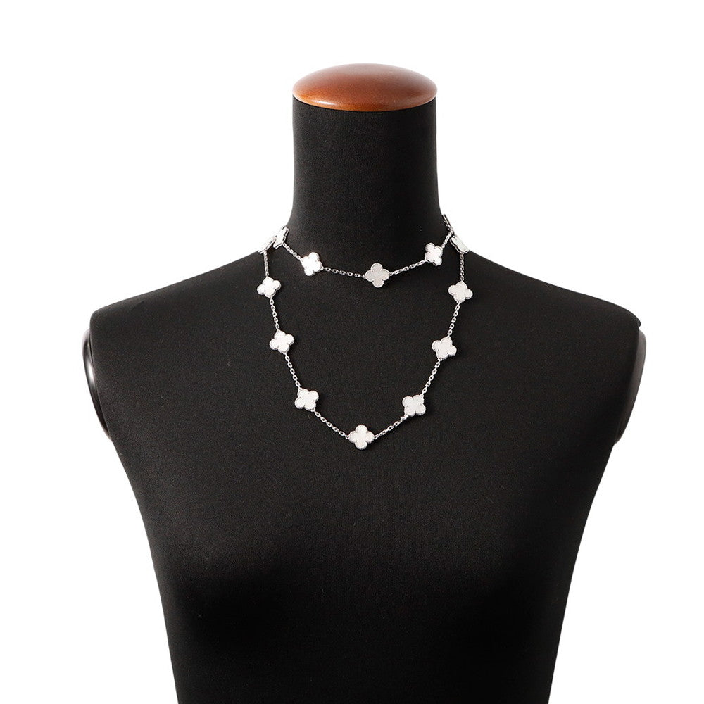 Van Cleef & Arpels Vintage Alhambra long necklace 20 motifsVCARF48800 18K White Gold