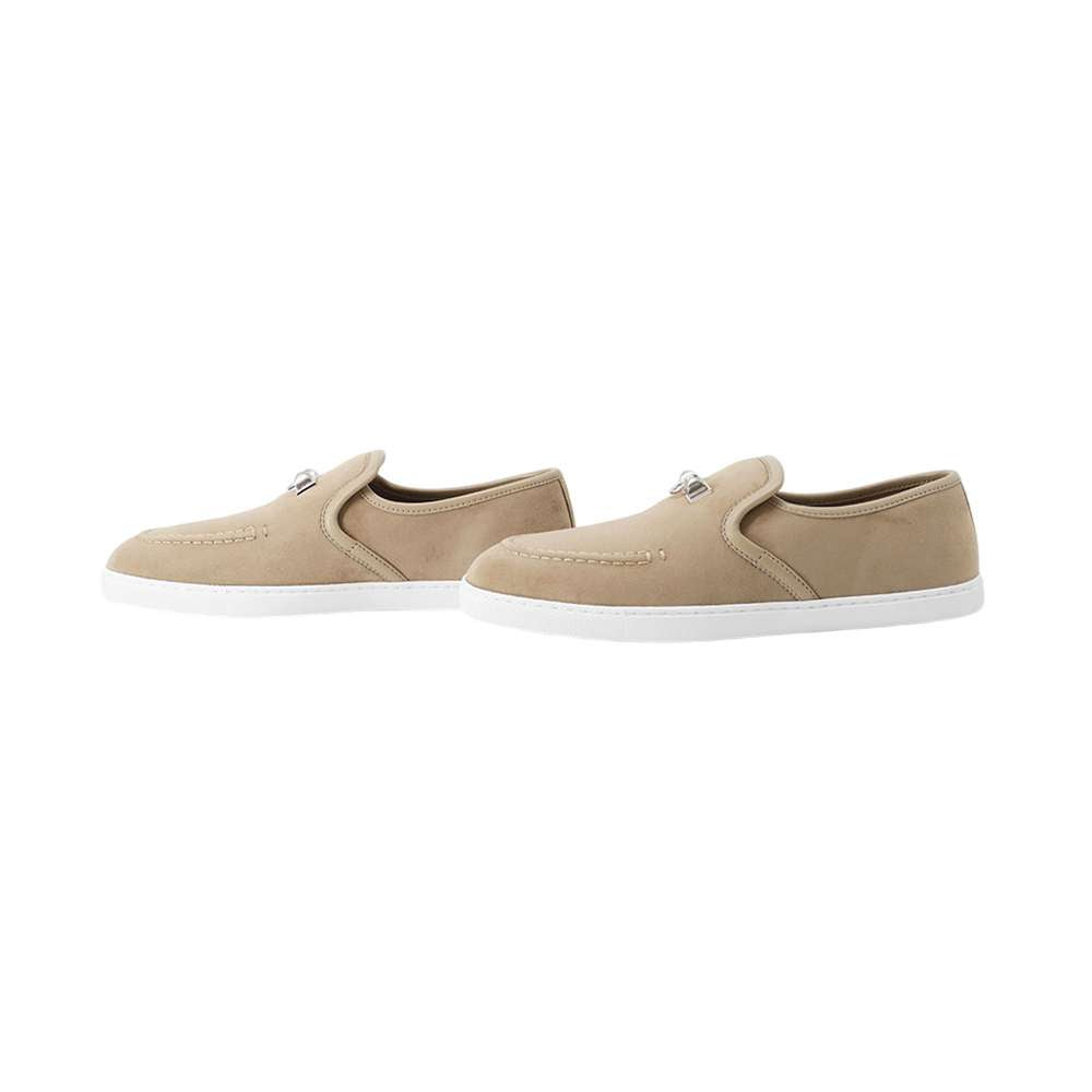 HERMES Mocassins Jules Beige suede Size 36