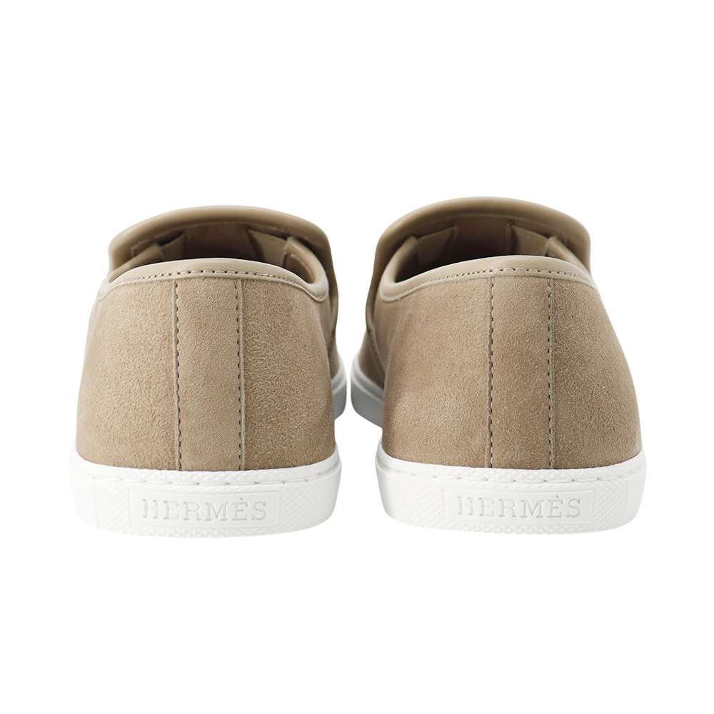 HERMES Mocassins Jules Beige suede Size 36