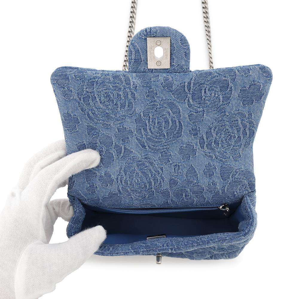 CHANEL Mini Matelasse  Denim・Camellia BlueAS3829 Denim