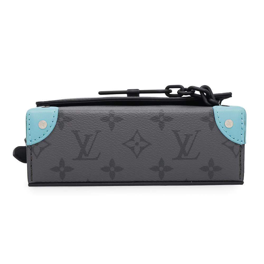 LOUIS VUITTON Steamer Wearable Wallet Gray/TurquoiseM11496 Monogram Eclipse Reverse