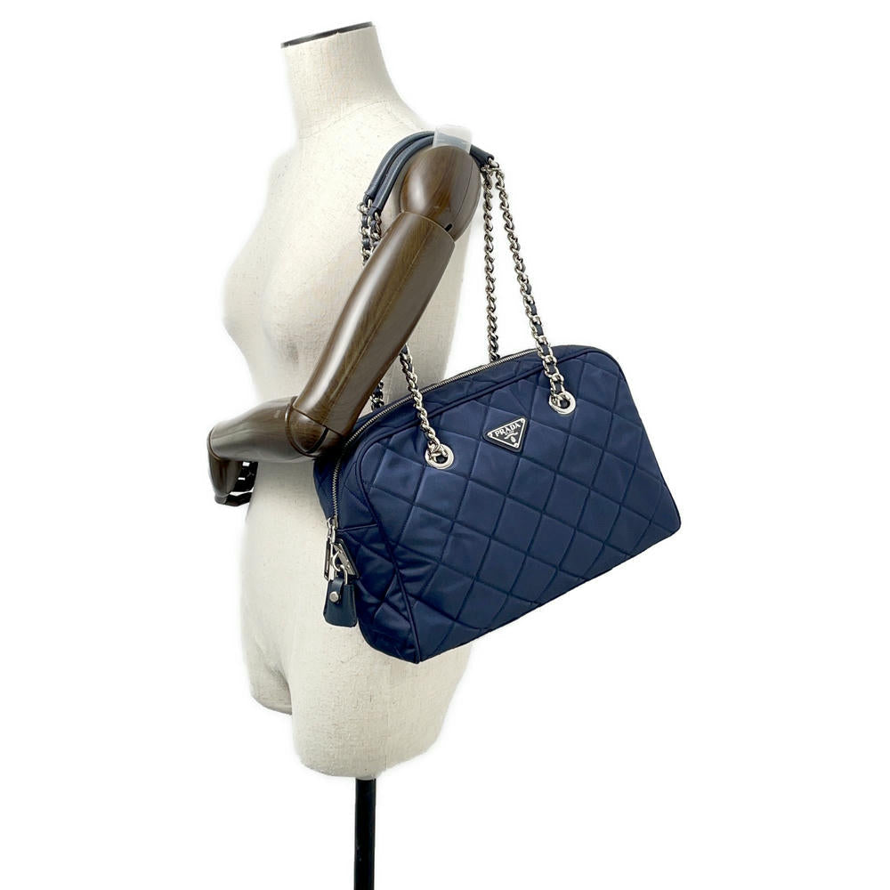 PRADA Quilted Mini Boston Navy1BB903 Nylon