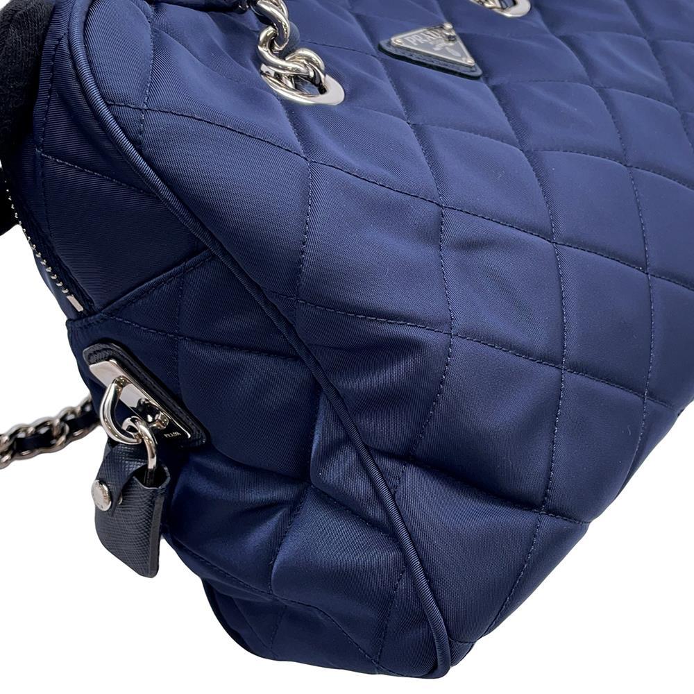 PRADA Quilted Mini Boston Navy1BB903 Nylon