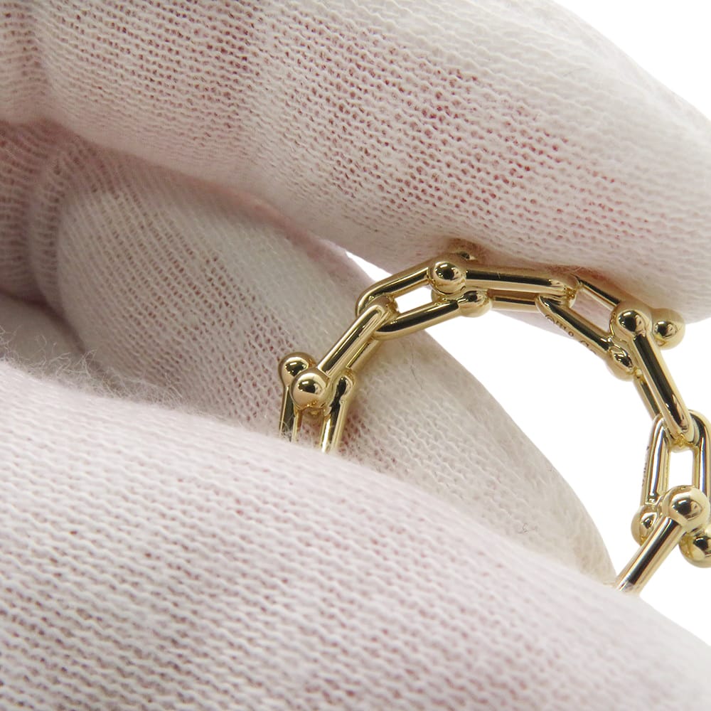 TIFFANY&Co. Hardware Micro Link Ring Size Approximately No. 972666828 18K Yellow Gold