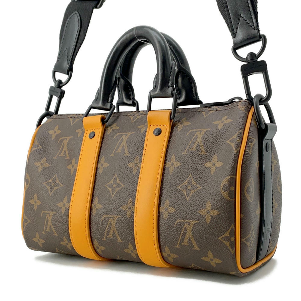 LOUIS VUITTON Macassar KeepallBandouliere BrownM46687 Monogram Macassar Canvas