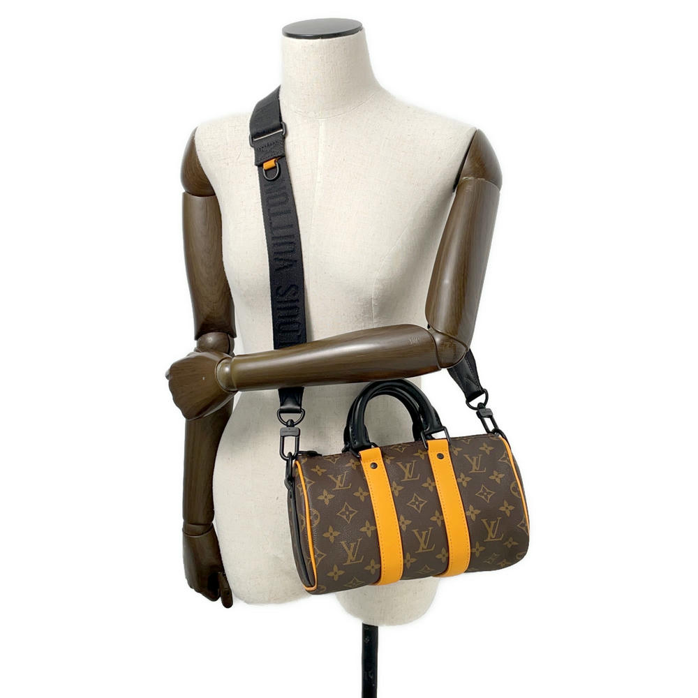 LOUIS VUITTON Macassar KeepallBandouliere BrownM46687 Monogram Macassar Canvas